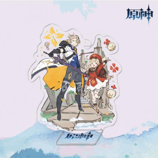 Anime Game Merchandise Sunny Day Barbara Genshin Impact Watercolor Acrylic Standee Decoration