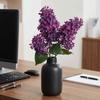 Lifelike Artificial Lilac Branch Realistic Silk Simulation Flower  Office Decor