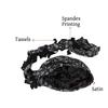 Tassel Twist Head Wraps Cashew Print Durag For Men Unisex Hair Wrap Scarf  Fashion Accessory