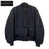 COMOLI U03-04005 Black Silk Nylon MA-1 Jacket 3 blackUsed