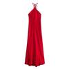 Fashion Style Winter New Women's Clothing Hanging Collar Silk Satin Texture Intimates Style Dress 3152276 600