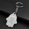 Hamsa Hand Fatimas Schrift Moschee Schlüsselanhänger für Männer Edelstahl Goldfarbe Hebräisch Judentum Je Schlüsselring Schmuck