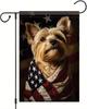 Patriotic 4th of July Yorkie Dog Garden Ags Double Sided for Outside, 12x18 XXQ
