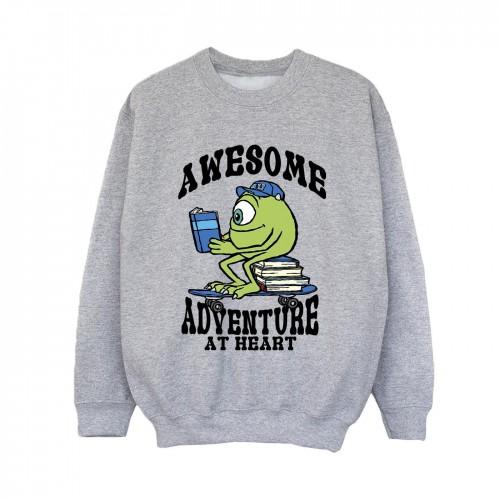 Monsters Inc Boys Reading Awesome Mike Wazowski Sweatshirt
