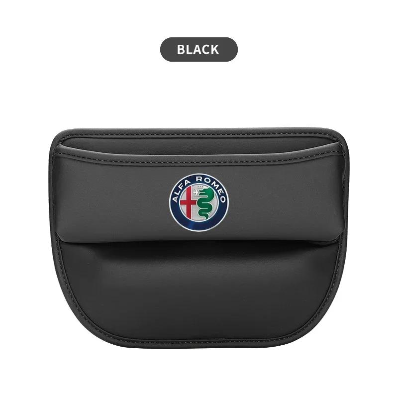 XGNST1 1pcs Car Seat Gap Storage Box Auto Acesssories For Alfa Romeo Giulia Stelvio Giulietta 156 159 147 Mito Tonale Brera Disco V