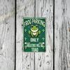 Vintage Metal Poster Frog Sign Garage Wall Art 8x12 Inch Home Gift