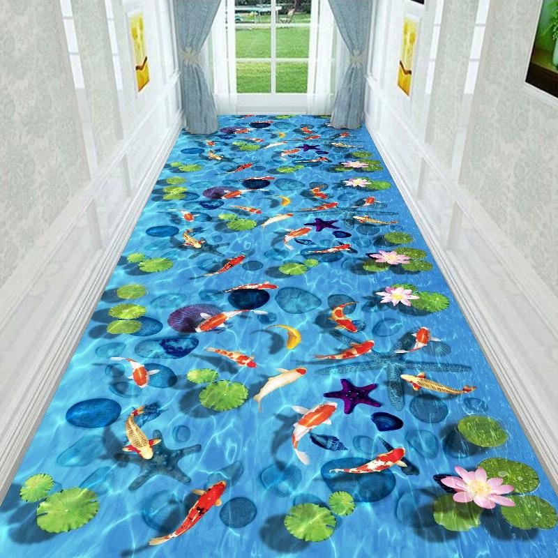 3D Corridor Carpet Living Room Carpet Bedroom Bedside Crawling Mat Coffee Table Entrance Door Mat
