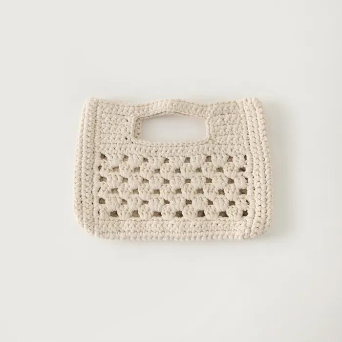 Handmade Knitting Bag_Cream