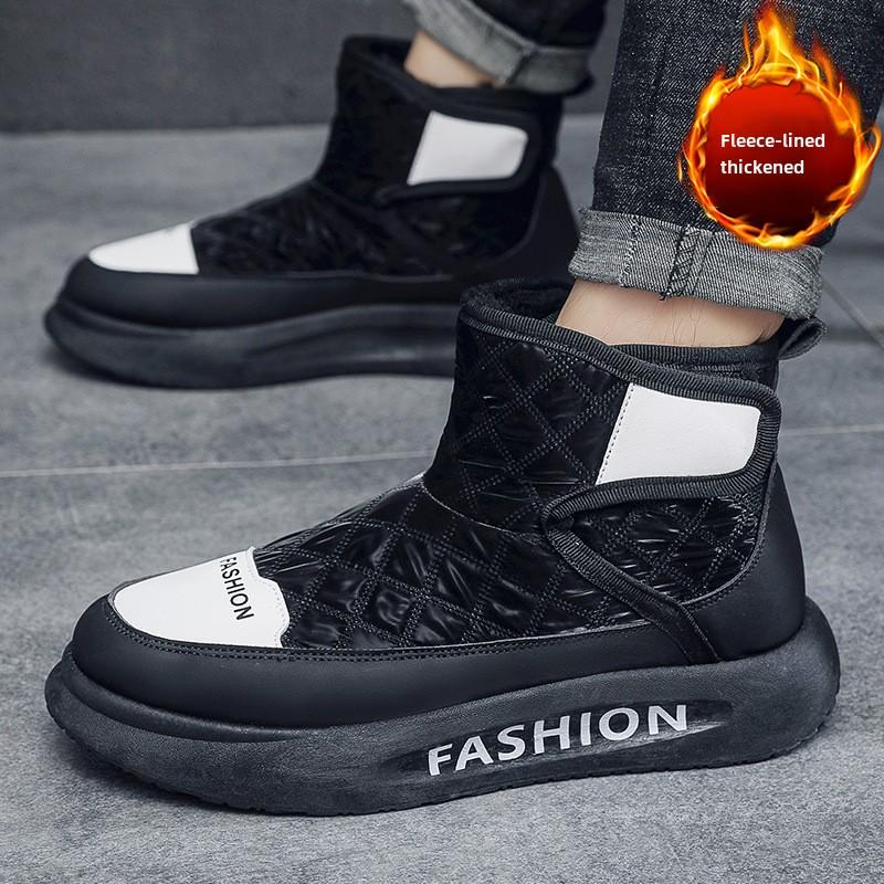 Men Boots Men's Winter Shoes Fashion Snow Boots Plus Size Winter Sneakers Ankle Men Shoes Winter Plush Ankle Boots Footwear