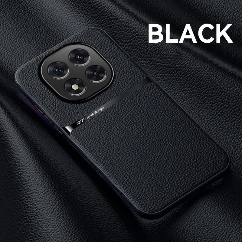 Car Magnetic Protection Case For Redmi Note 15 4G 15 Pro Plus Leather Texture Silicone Shockproof Cover For Redmi Note 15 Pro+