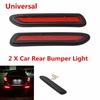 2x Car SUV Red Lens LED Bumper Tail Light Brake Fog Warning Light Anti-collision