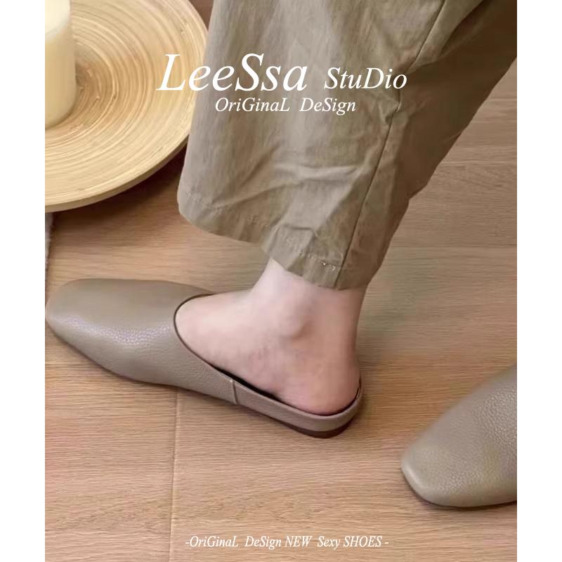 

Lan Cabinet Edition~ Minimalist Baotou Half-mop 2025 New Grandma Shoes Fashion Lazy Muller Sandals Soft-soled Women s Shoes 40