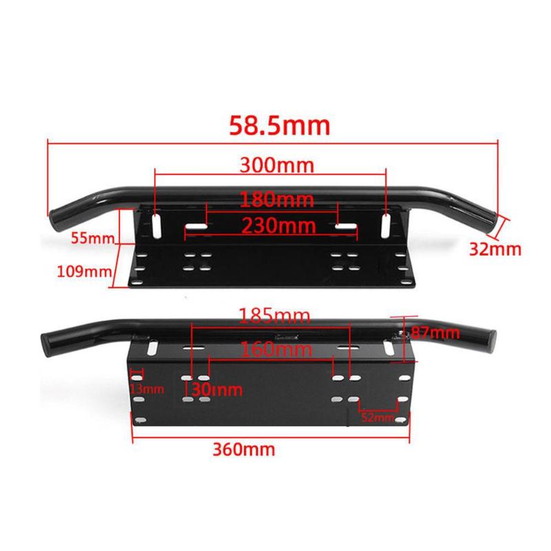 1Pcs Universal Log Light Mount Bracket Stainless Steel Off Road Led Light Bar Frame Holder Front Bumper License Plate Suv Lamp H