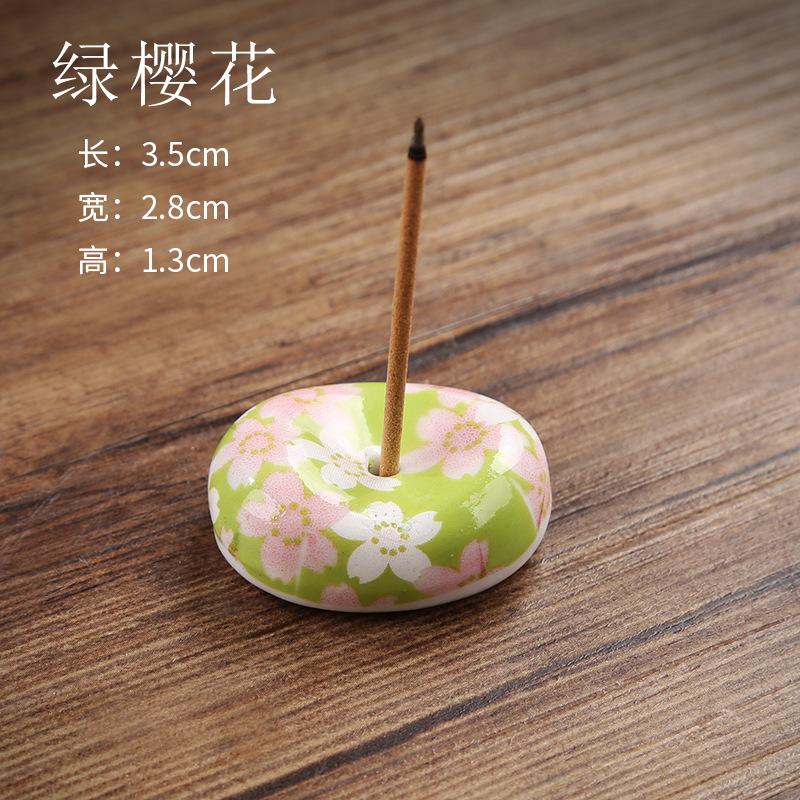 Japanese Style Incense Sticks Holder Coil Censer Burner Ceramic Base Buddhist Home Indoor Altar Table Home Decoration