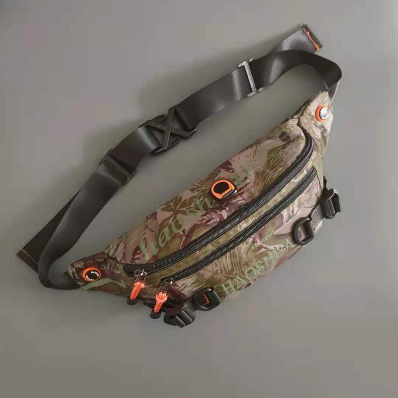 Borsa da petto estiva impermeabile da uomo Borsa sportiva da cintura Borsa da donna per cellulare Borsa a tracolla trendy per il tempo libero all'aperto Borsa mimetica