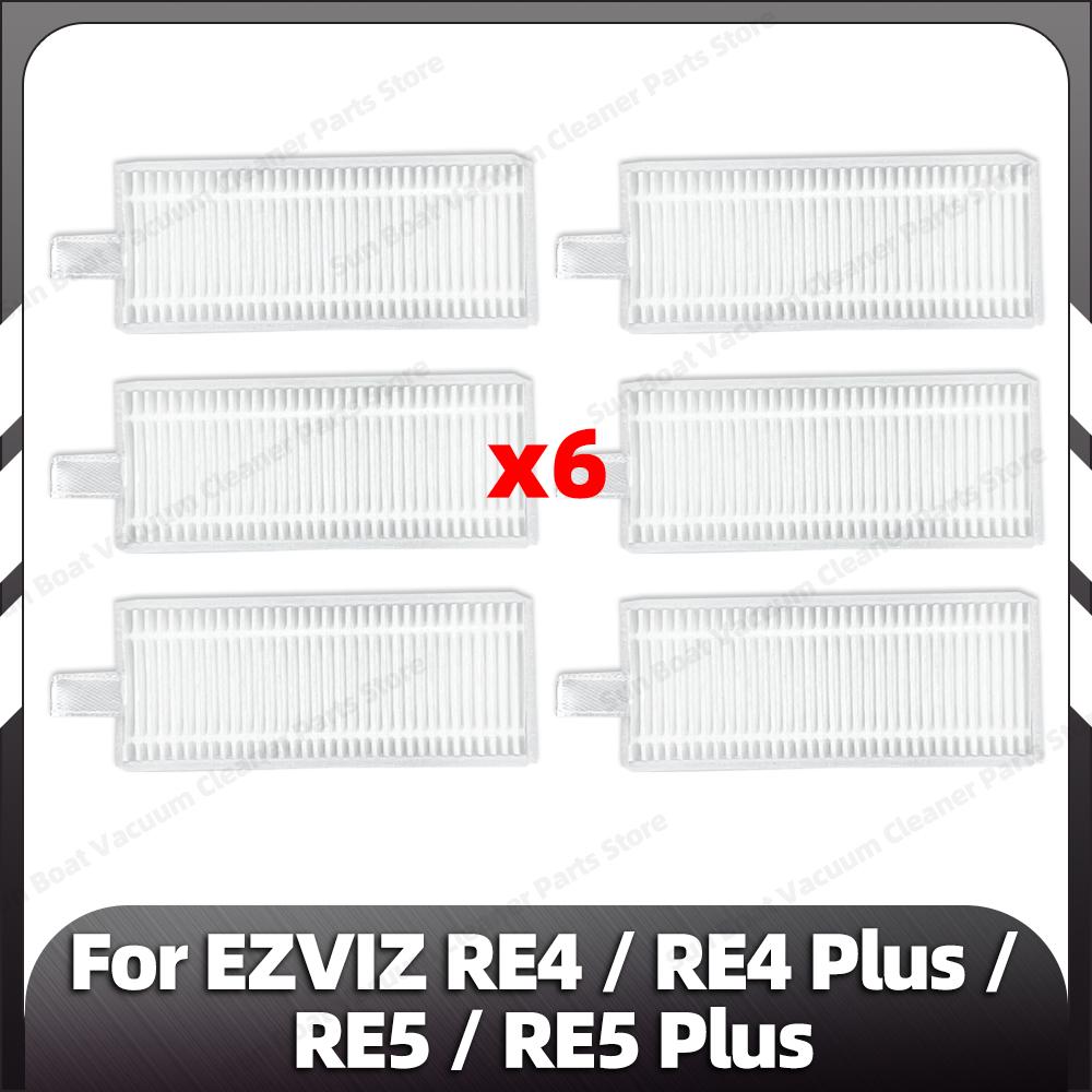 Compatible for EZVIZ RE4 / RE5 Robot Vacuum Replacement Main Side Brush HEPA Filter Mop Pads Spare Parts Accessories
