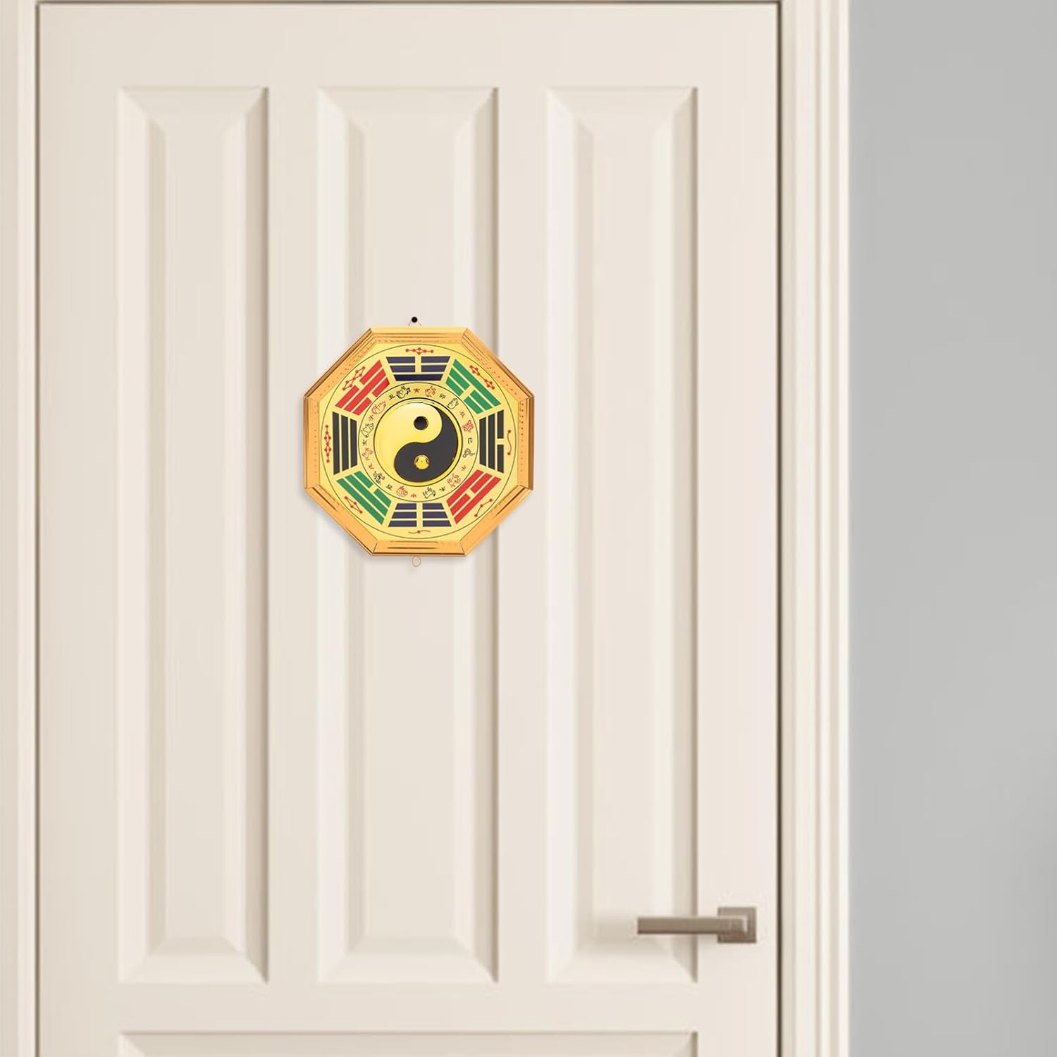 

Luxshiny Латунное выпуклое зеркало Багуа: Китайская подвеска Фэн-шуй для украшения входной двери, для внешней защиты - 7,66 дюйма