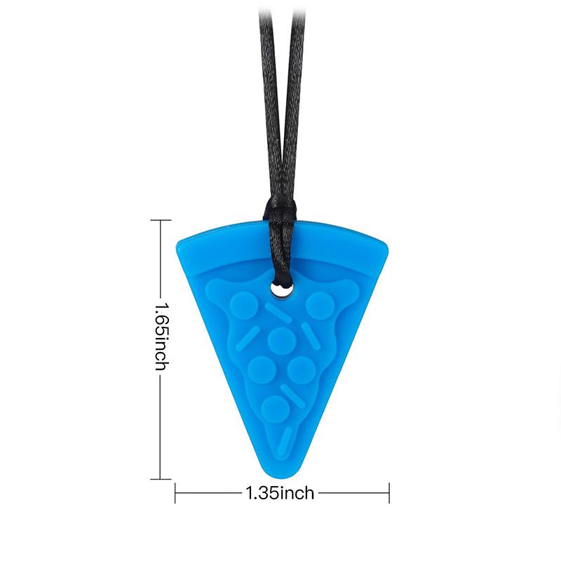 Baby Teether Pizza Ice Cream Shape Sensory Chew Necklace Silicone Teeth Glue For Teething Autism Biting Chewing Baby Care