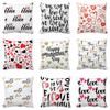Home Decor Valentine's Day Love Patterns Pillow Covers Pattern Cushion Cover Suitable for Sofa Bedroom Car Pillow Cover