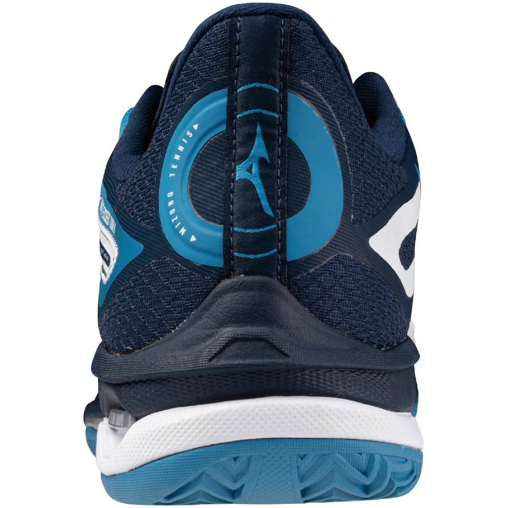 Tennis Shoes Wave Exceed TOUR 6 OC Artificial Grass Court Club Activities Lightweight Soft Tennis Hard Tennis White x Navy x Turquoise cm 2E [Mizuno]