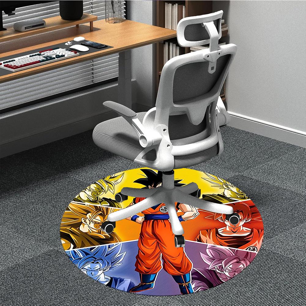 

1PC Goku, DragonBall Office Round Rug, Non-slip, Soft and Durable Office Rug for Interior Decoration, Perfect for Office, Beautiful Decoration 80cm