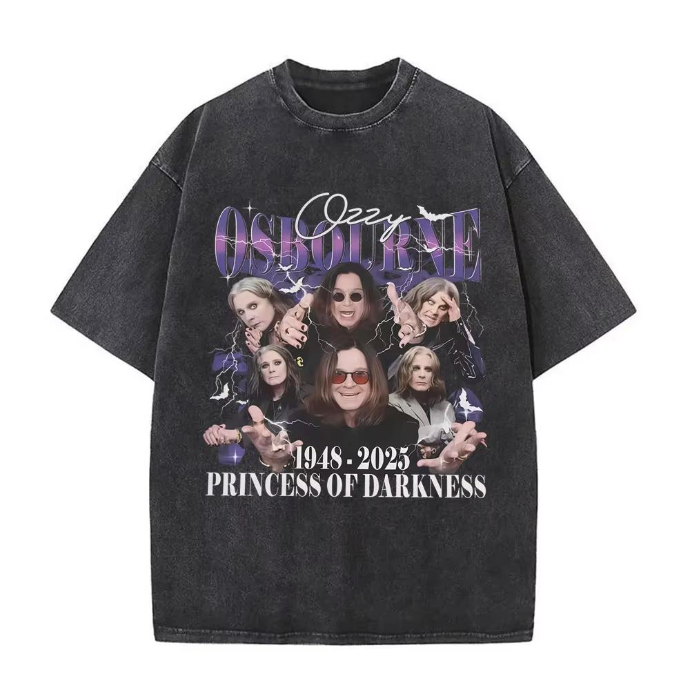 

Heavy Metal Rock Band Black Sabbath Ozzy Osbourne Vintage Washed Tshirts Men Women Fashion Casual Oversized T Shirts Streetwear M