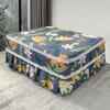 Sofa Footrest All-inclusive Square Low Stool Cover Elastic Jacquard Ottoman Cover Chair Cover Furniture Protector