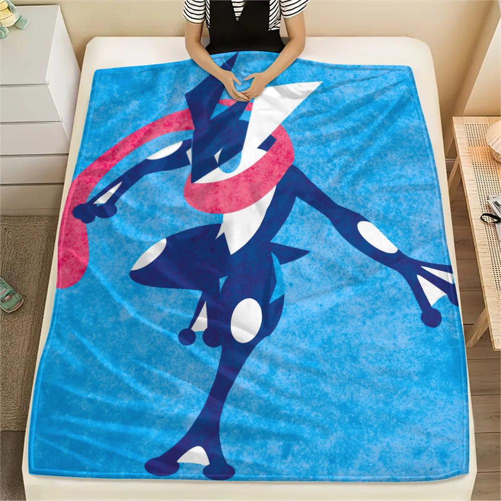Φανελένια Κουβέρτα με Εκτύπωση Greninja, Υψηλής Ποιότητας, Άνετη για Όλες τις Εποχές, Διακόσμηση Σπιτιού, Ζεστασιά και Άνεση