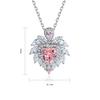 New Trendy Lab Grown Pink Morganite Pendant Sterling Silver 925 Hear Shape Necklace 14K/18K Gold  for Gift