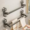 30/40/50CM Aluminum Towel Rack Strong Load-bearing Bathroom Organizer Double Pole Rack  Balcony
