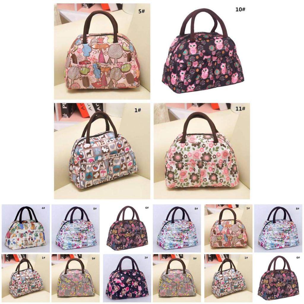 Stylish Waterproof Printed Handbag For Women Versatile Lunch Box Tote Travel Bag