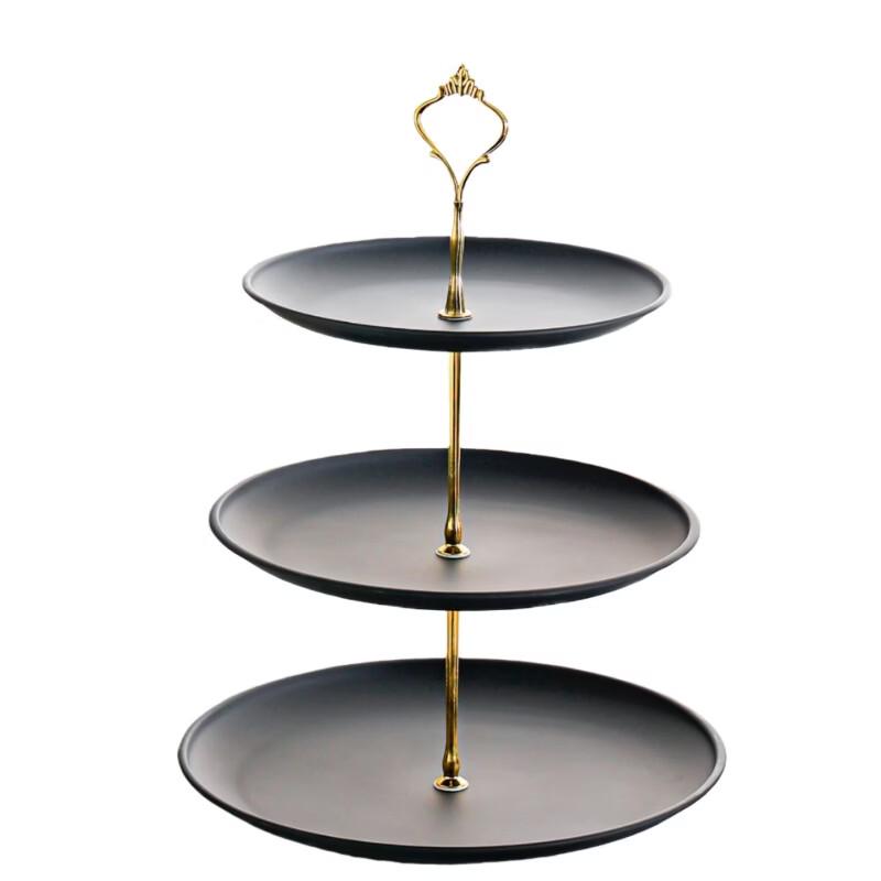 

DISHJOY Multi-tier Stainless Steel Dessert Tray with Handle