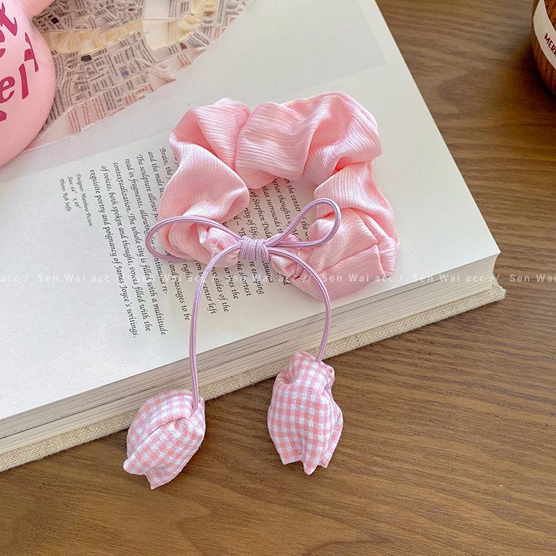 Internet-Promi gleiche Tulpenblumen-Haarband weibliches Sommer-Haarseil Jahr Pferdeschwanz Gummiband