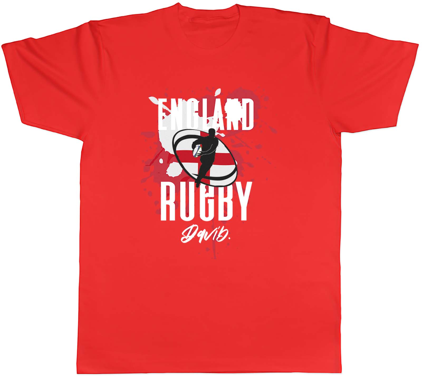 Personalised England Rugby TShirt Unisexs Supporters 6 Nations Union Unisex Tee S