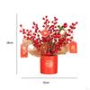 Artificial Floral Pot Chinese Collectible Party Decor Decorative Desk Ornament Decoration Year