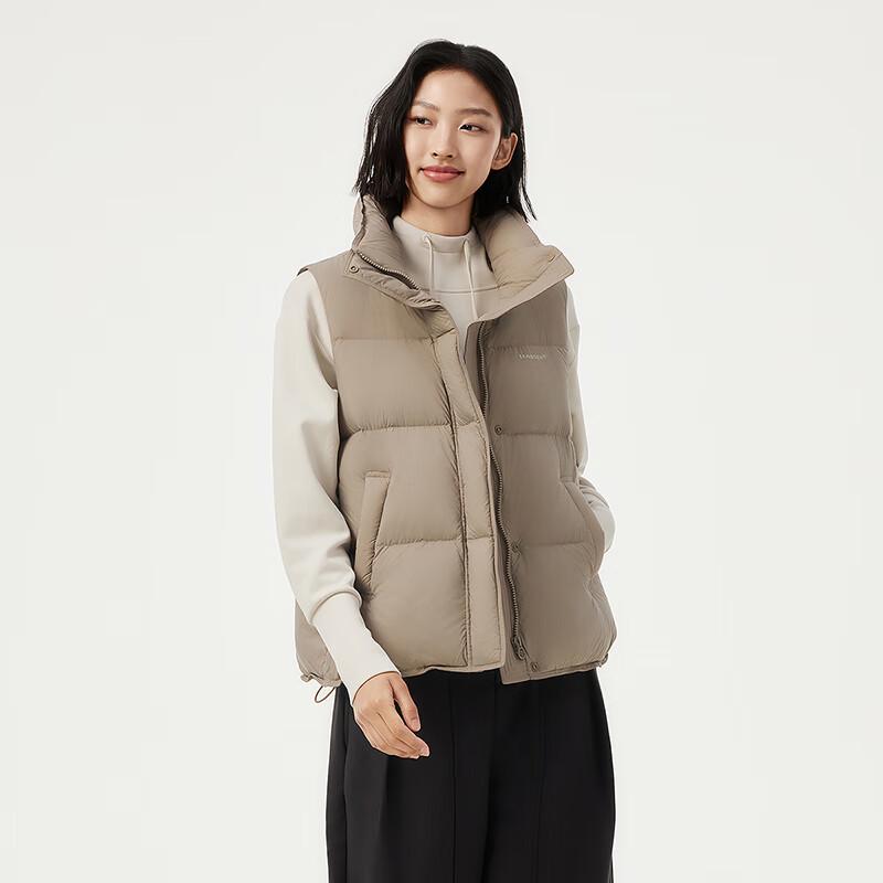 Tanbol Women's Short Stand Collar Down Vest