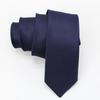 2025 Men's Solid Color Twill Jacquard Tie - Fashionable, Handmade Narrow Design