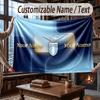 Custom Name Flannel Throw Blanket Lazio FC Pattern Warm Home Decoration