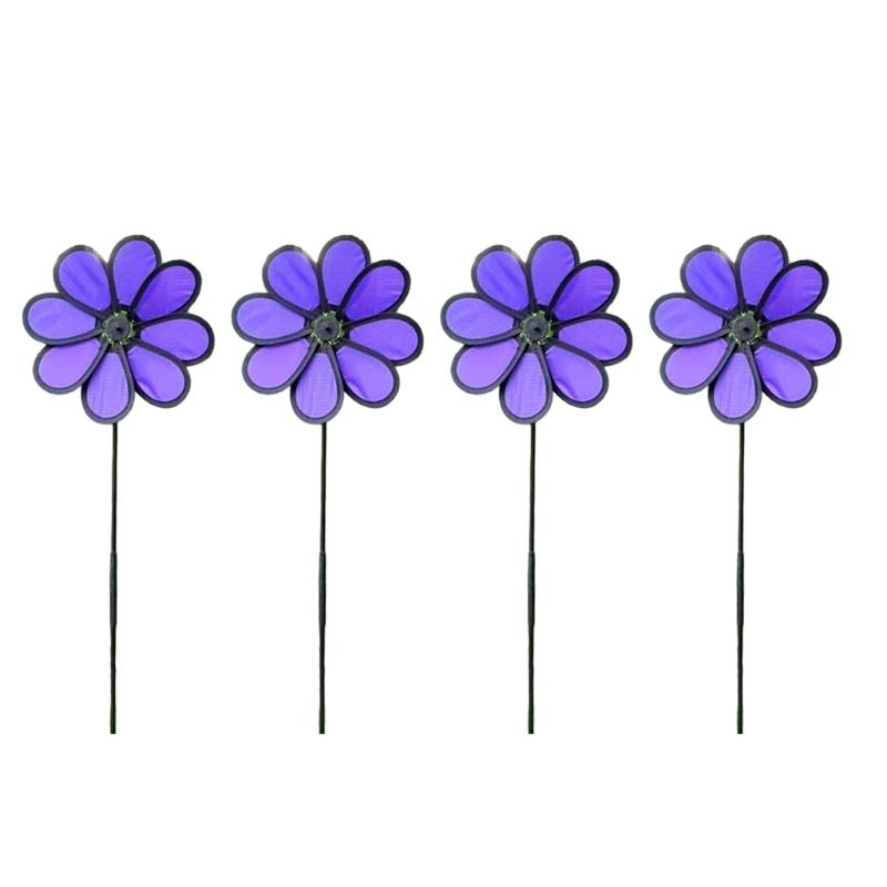 

4PCS Wheel Windmills Outdoor Decors Rotating Bird Repellents Bird Scare Devices for Garden Lawn Decoration Ornaments фіолетовий