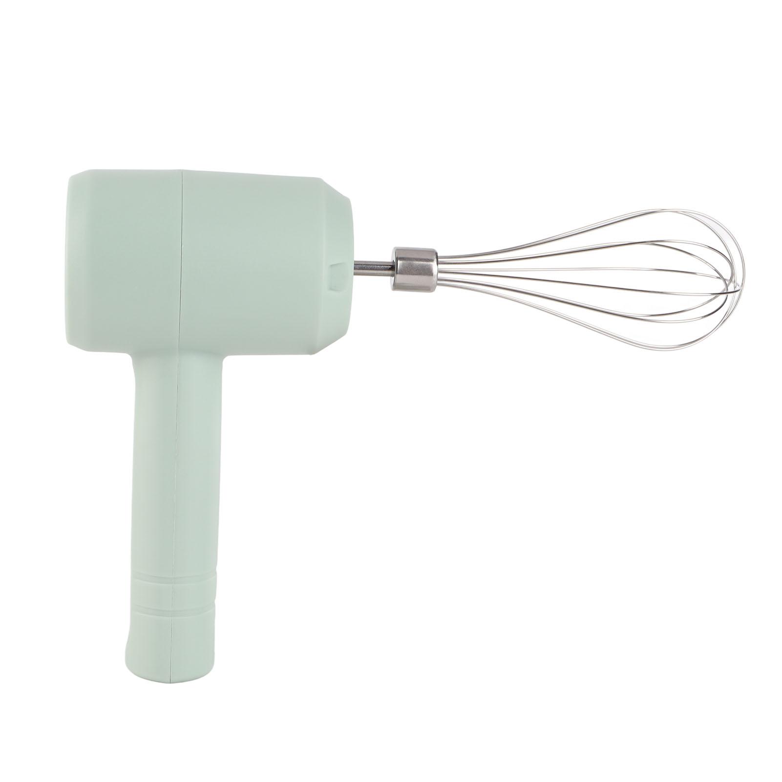

Electric Hand Mixer Automatic USB Rechargeable Portable Cordless Handheld Mixer For Baking Cake Egg Cream зелений