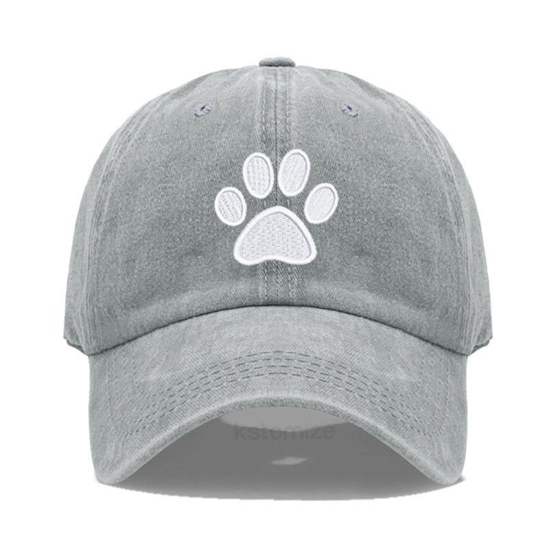 Dog Paw Vintage Washed Cotton High Quality Embroidery Dad Hat  For Men Women Baseball Cap golf caps Snapback Cap Wholesales