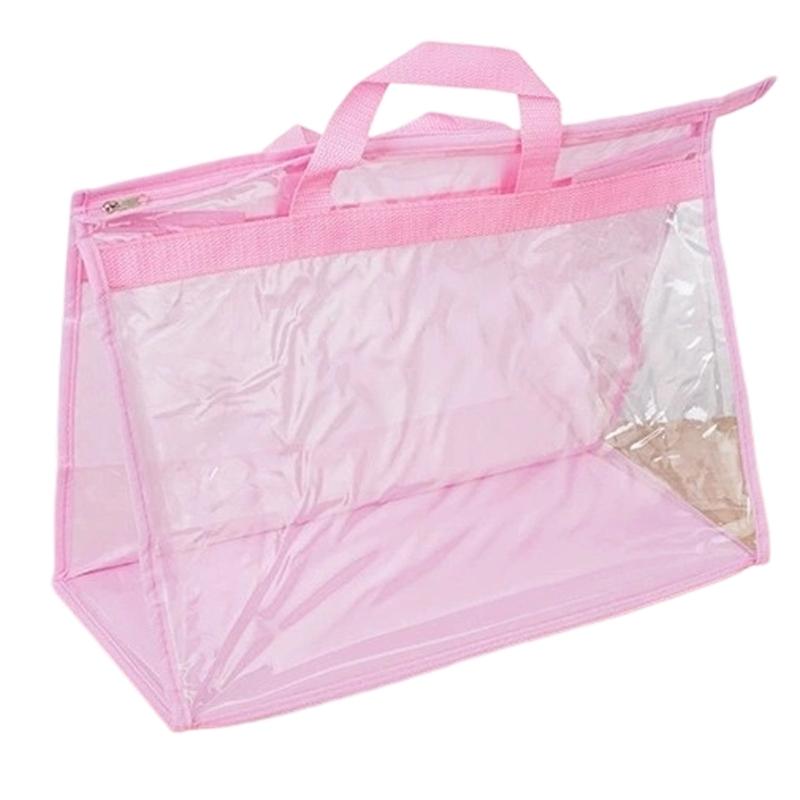 Clear PVC Handbag Storage Organizers With Hanging Hook For Dustproof Protections And Space Saving Closet Organization