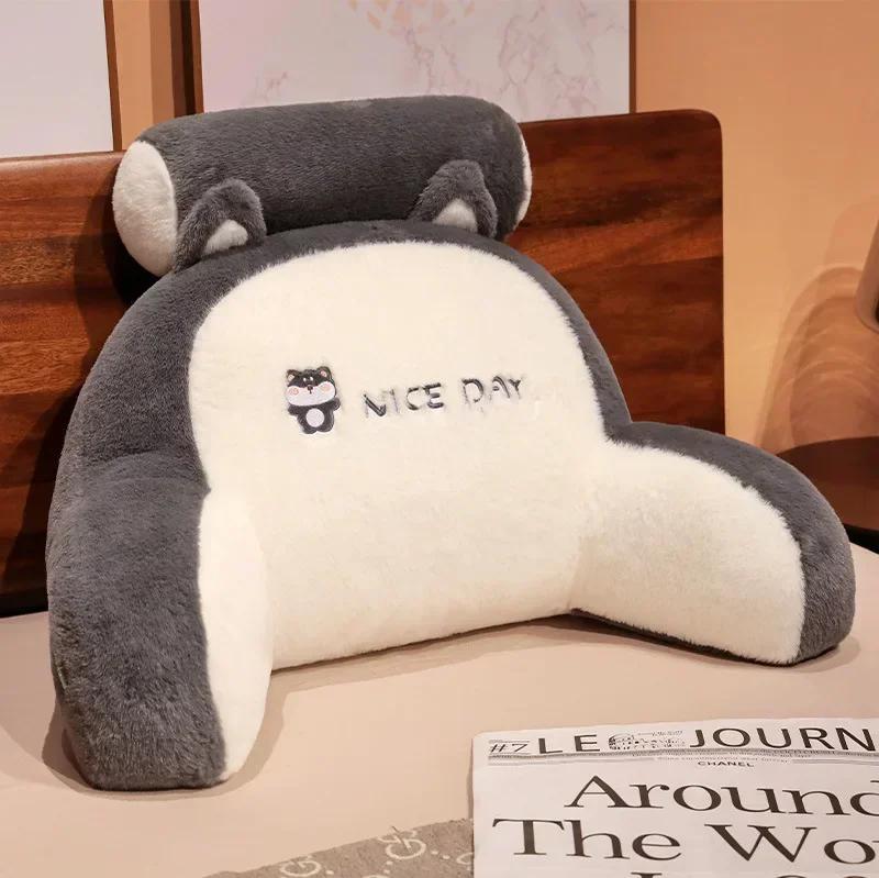 

Bedhead Cushion Plush Soft Home Living Room Sofa Chair Large Pillow Office Lunch Break Multifunctional Seat Cushion Backrest 60x40cm