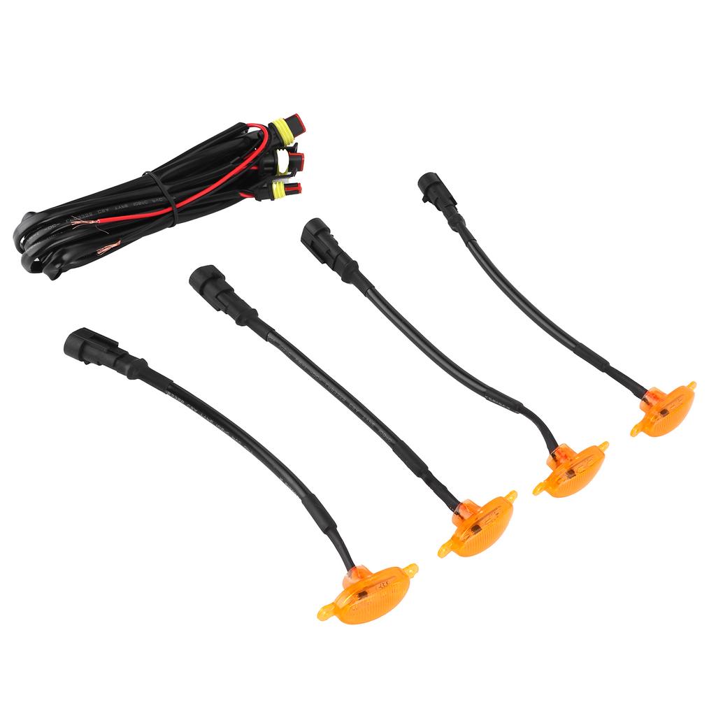 Car Grille Amber Lights IP68 Waterproof 1000LM for Daytime Running Light  Fog Lamp Universal