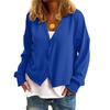 Minimalist Long Sleeve Button Down Knit Sweater Womens Lightweight Stretch Fabric Easy Layering Oversized Cardigan Coat