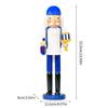 Nutcrackers Soldier with Menorah and Dreidels Wood Figurine Christmas Shelf Decors With Classical Hanukkah Design Statue
