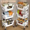 Easy to Assemble Floor Standing Storage Unit Sturdy Layer Storage Shelf with Drawers Movable Storage Stand Holder