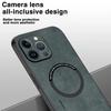 For Magsafe Wireless Charging Leather Case For iPhone 15 Pro Max 14 13 12 Pro Max Plus 11 Luxury Sheepskin Iron Ring Phone Cover