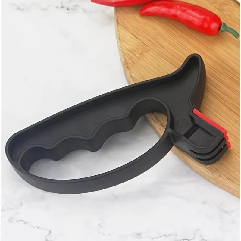 Two-port Mini Knife Sharpener Household Fast Hand-held Knife Sharpener Lightweight and Ergonomic Multifunctional Knife Sharpener