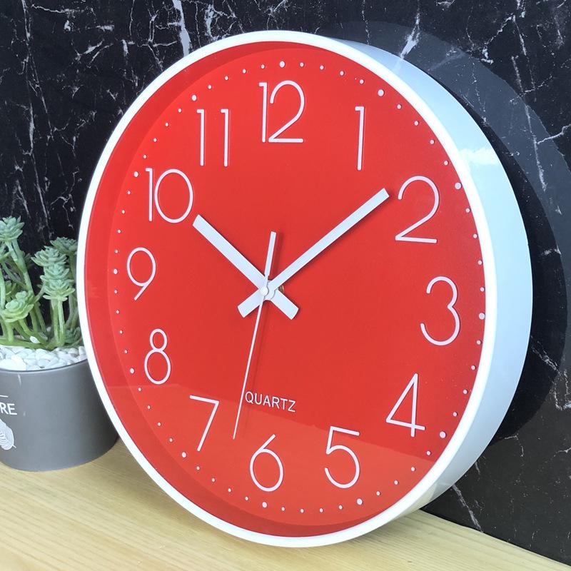30cm Quartz Silent Wall Clock for Living Room - Creative, Wall-Mounted Design